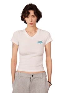 IDontSmoke Ladies V-Neck Ripple Tee - ShaLaoBan