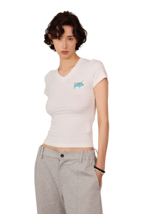 IDontSmoke Ladies V-Neck Ripple Tee - ShaLaoBan