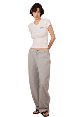 IDontSmoke Ladies V-Neck Ripple Tee - ShaLaoBan