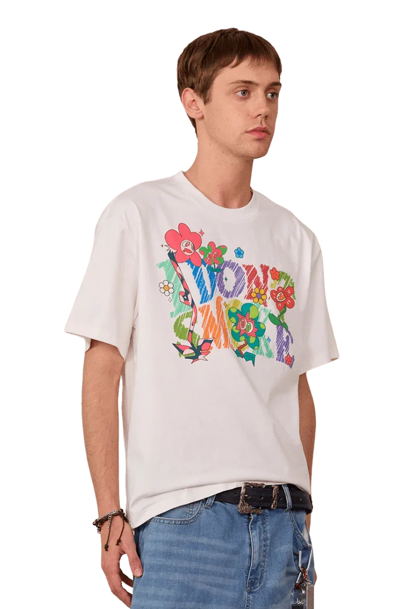 IDontSmoke Rainbow Crayon Floral Tee
(Sorona Material) - ShaLaoBan