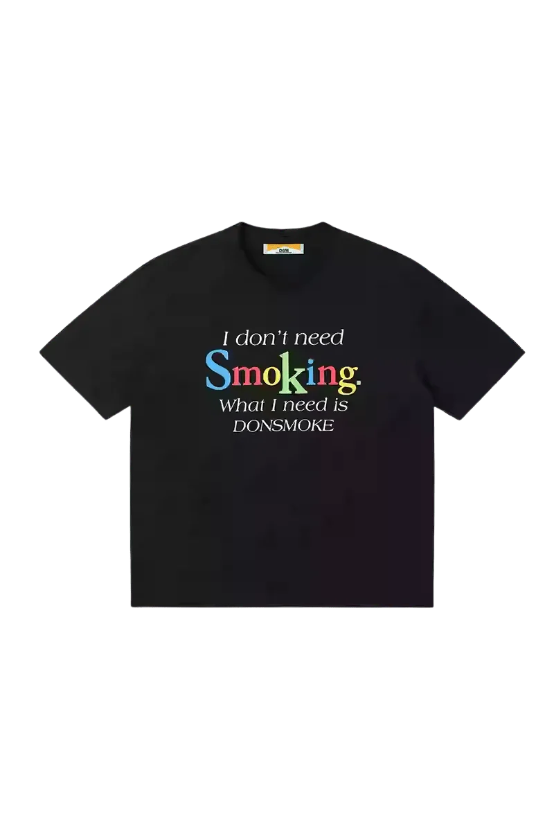 IDontSmoke Rainbow Slogan Tee
(Sorona Material) - ShaLaoBan