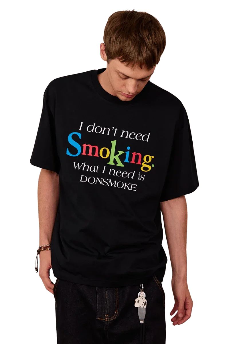 IDontSmoke Rainbow Slogan Tee
(Sorona Material) - ShaLaoBan