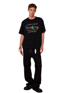 IDontSmoke Rainbow Slogan Tee
(Sorona Material) - ShaLaoBan