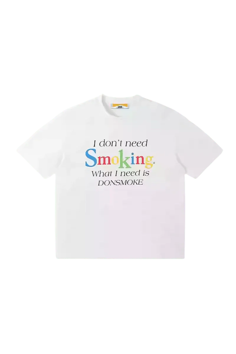 IDontSmoke Rainbow Slogan Tee
(Sorona Material) - ShaLaoBan