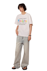 IDontSmoke Rainbow Slogan Tee
(Sorona Material) - ShaLaoBan