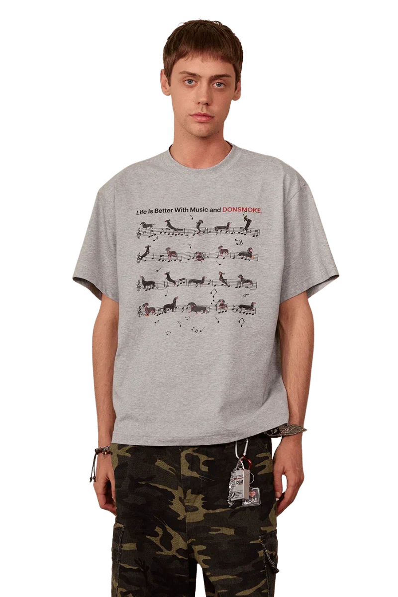 IDontSmoke Sausage Puppy Musical Sheet Tee
(Sorona Material) - ShaLaoBan