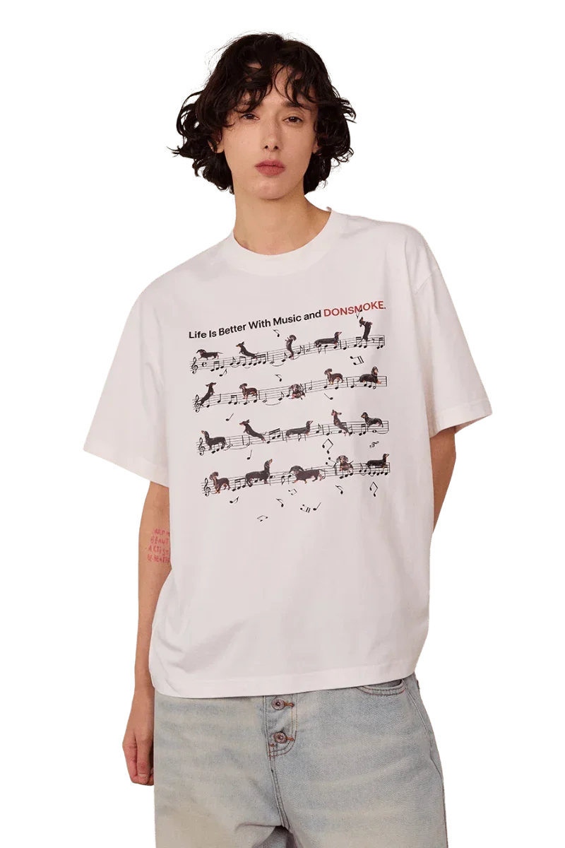 IDontSmoke Sausage Puppy Musical Sheet Tee
(Sorona Material) - ShaLaoBan