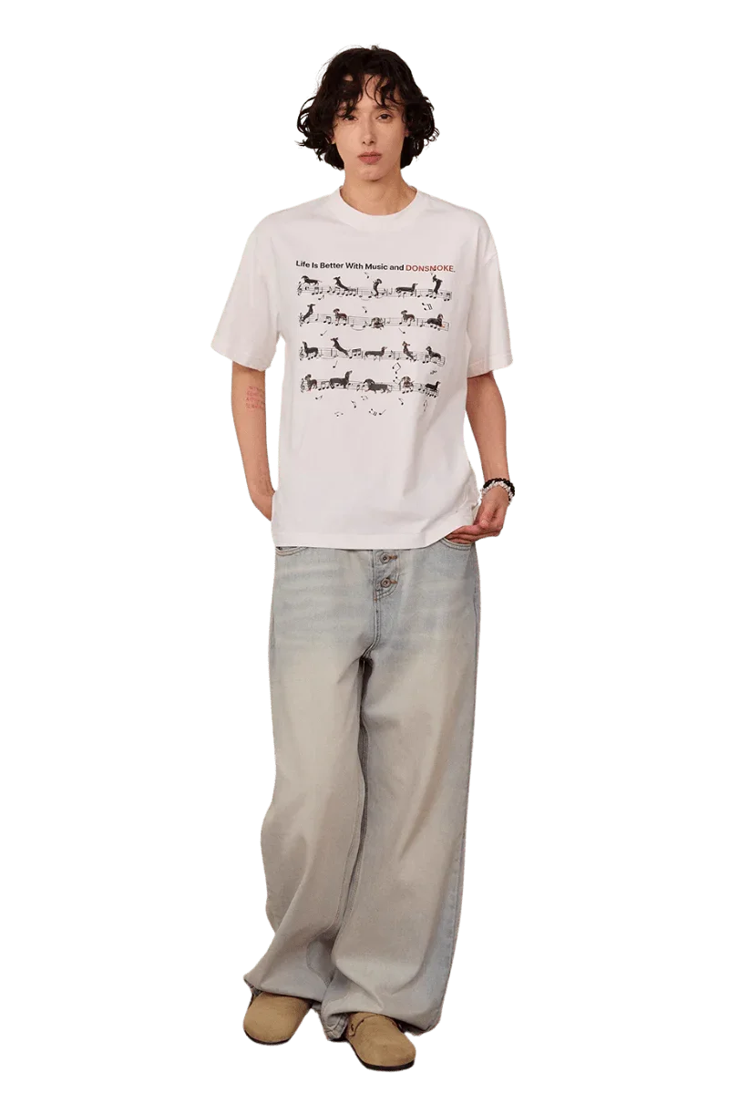 IDontSmoke Sausage Puppy Musical Sheet Tee
(Sorona Material) - ShaLaoBan