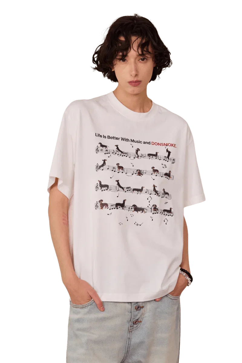 IDontSmoke Sausage Puppy Musical Sheet Tee
(Sorona Material) - ShaLaoBan
