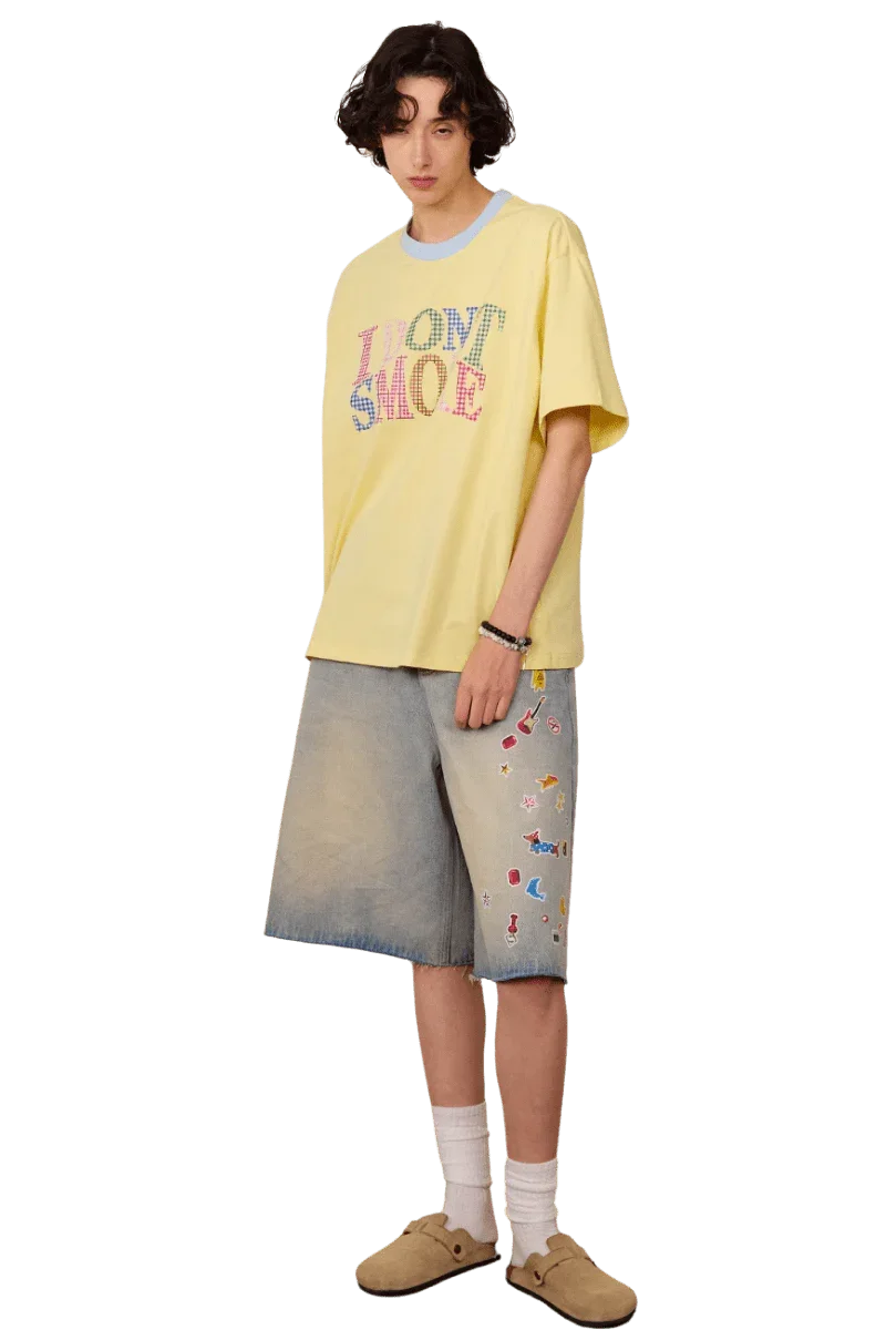 IDontSmoke Two Tone Plaid Logo Tee
(Sorona Material) - ShaLaoBan
