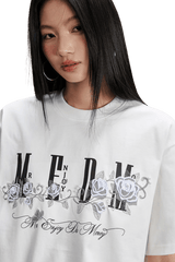 MEDM SS25 Ice Rose Embroidery Tee