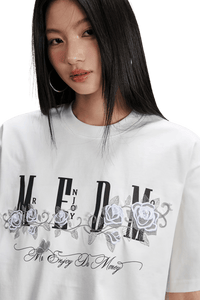 MEDM SS25 Ice Rose Embroidery Tee