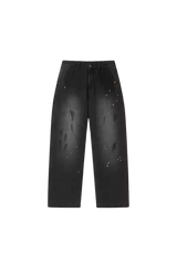 Dangerous People Ink Splashed Distressed Jeans