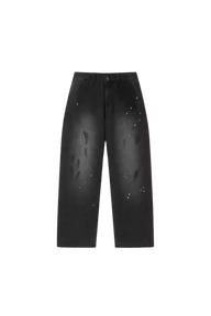 Dangerous People Ink Splashed Distressed Jeans
