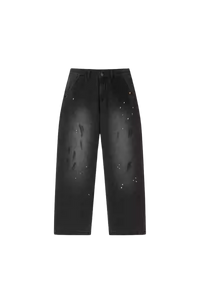 Dangerous People Ink Splashed Distressed Jeans