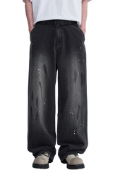 Dangerous People Ink Splashed Distressed Jeans