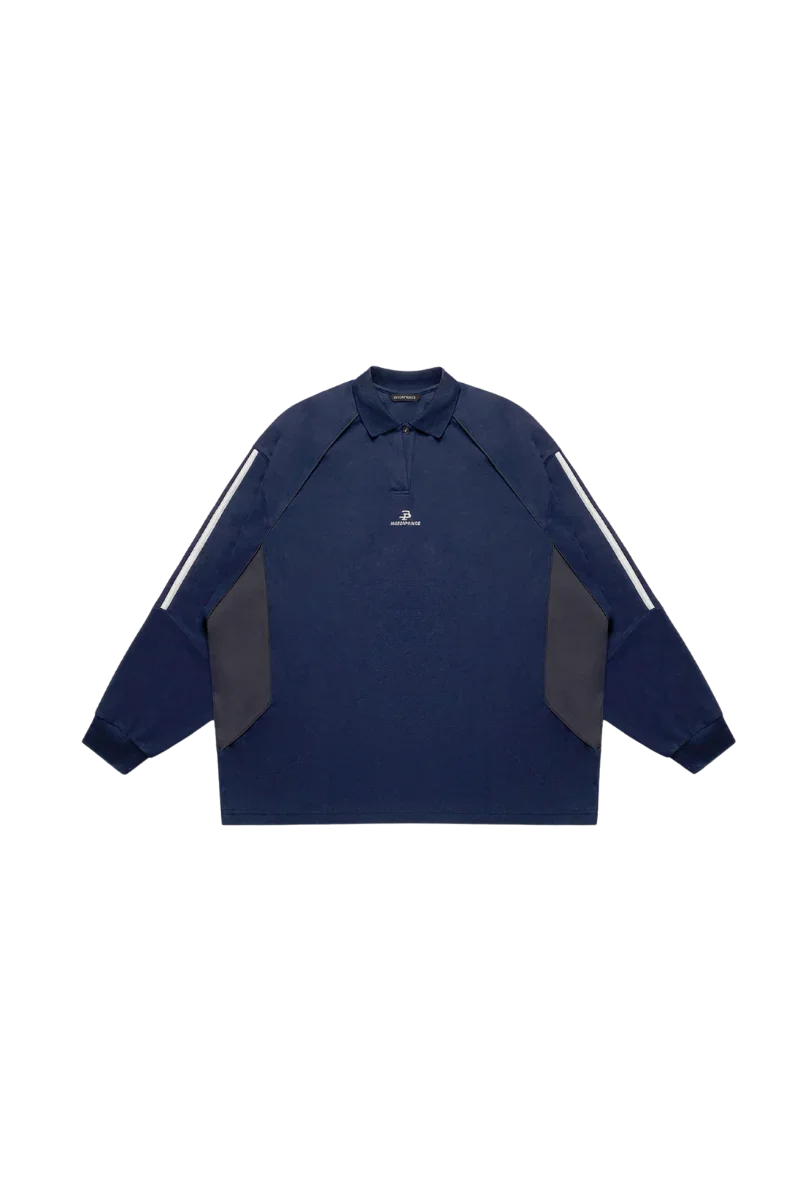 MasonPrince Knitted Sports Polo Long Sleeve Tee