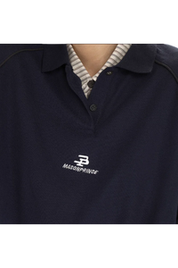 MasonPrince Knitted Sports Polo Long Sleeve Tee