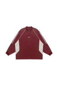 MasonPrince Knitted Sports Polo Long Sleeve Tee