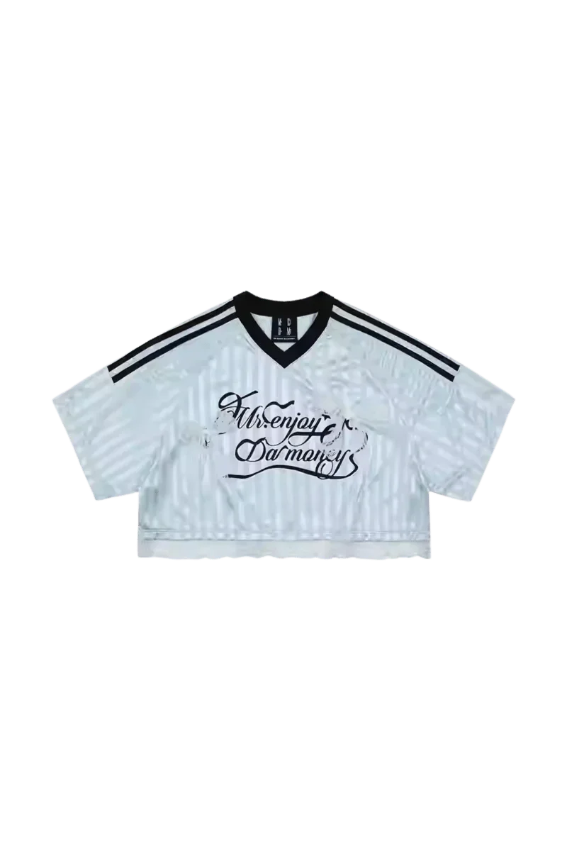 MEDM SS25 Lace Crop Jersey Tee