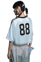 MEDM SS25 Lace Crop Jersey Tee