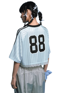 MEDM SS25 Lace Crop Jersey Tee
