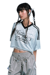 MEDM SS25 Lace Crop Jersey Tee