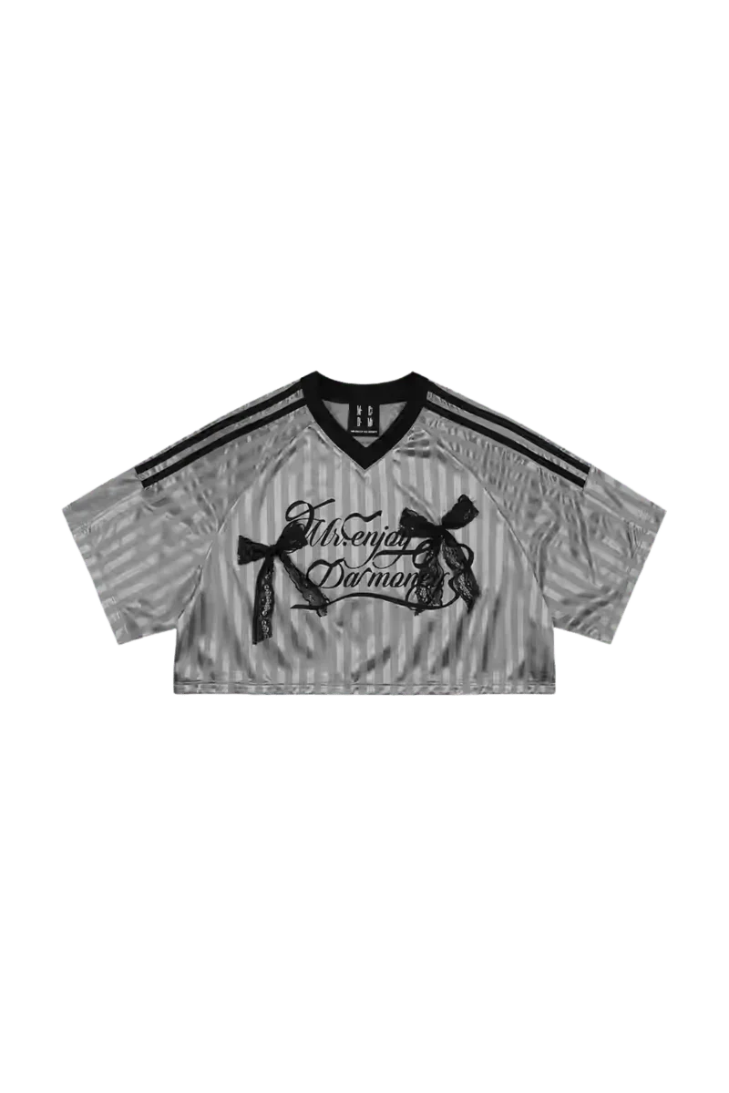 MEDM SS25 Lace Crop Jersey Tee
