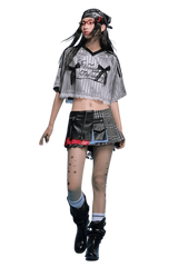 MEDM SS25 Lace Crop Jersey Tee