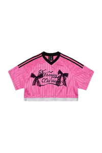 MEDM SS25 Lace Crop Jersey Tee