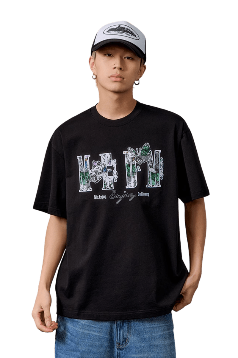 MEDM SS25 Lace Patch Butterfly Tee