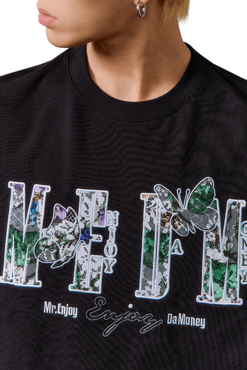MEDM SS25 Lace Patch Butterfly Tee