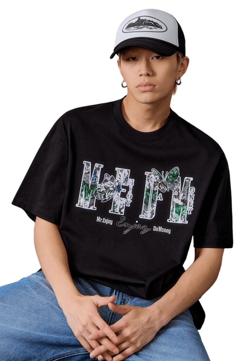 MEDM SS25 Lace Patch Butterfly Tee