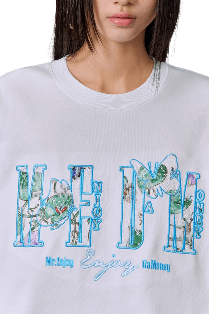 MEDM SS25 Lace Patch Butterfly Tee