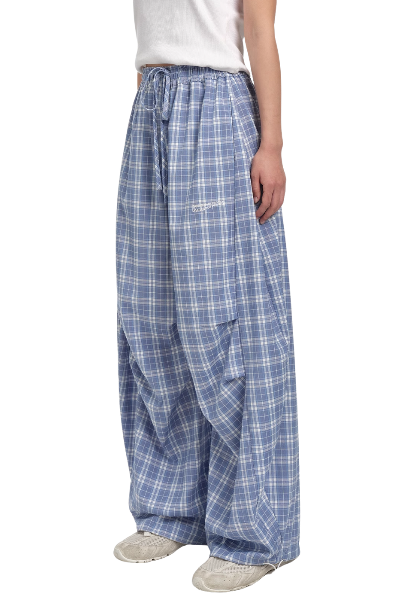 Dangerous People Ladies Plaid Straight Pants