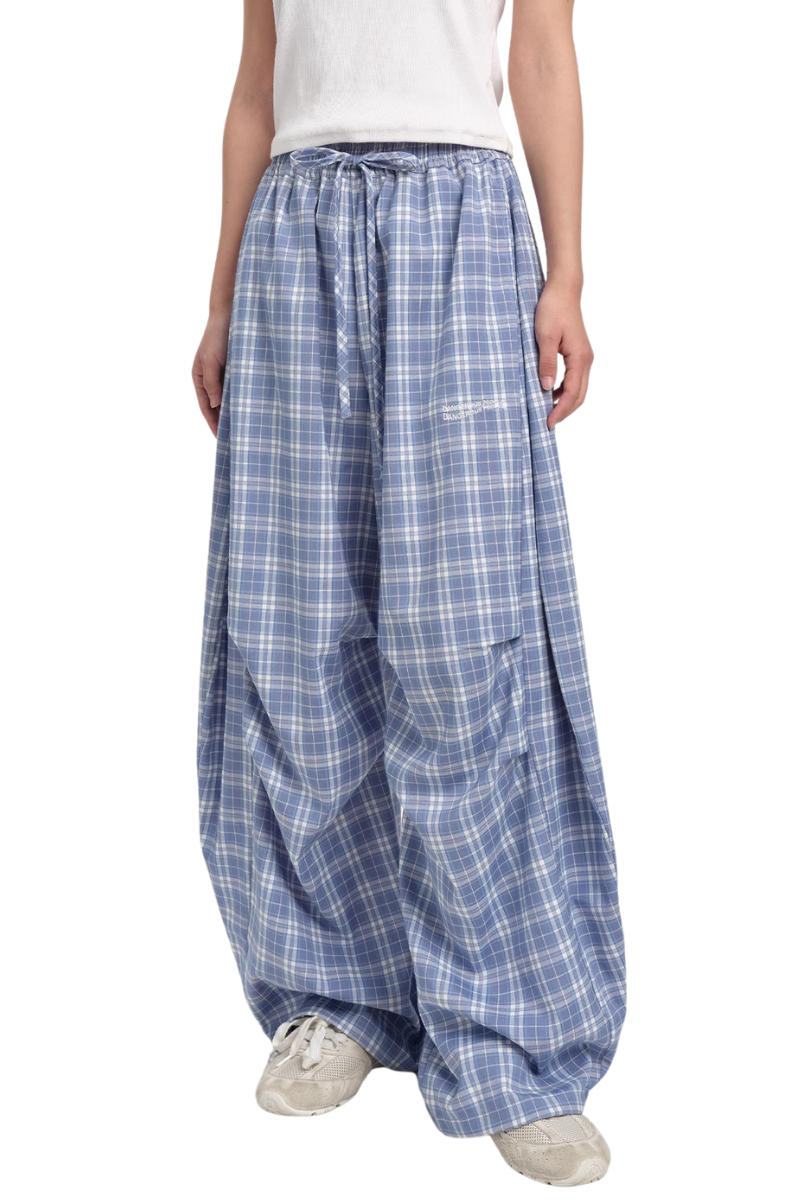 Dangerous People Ladies Plaid Straight Pants