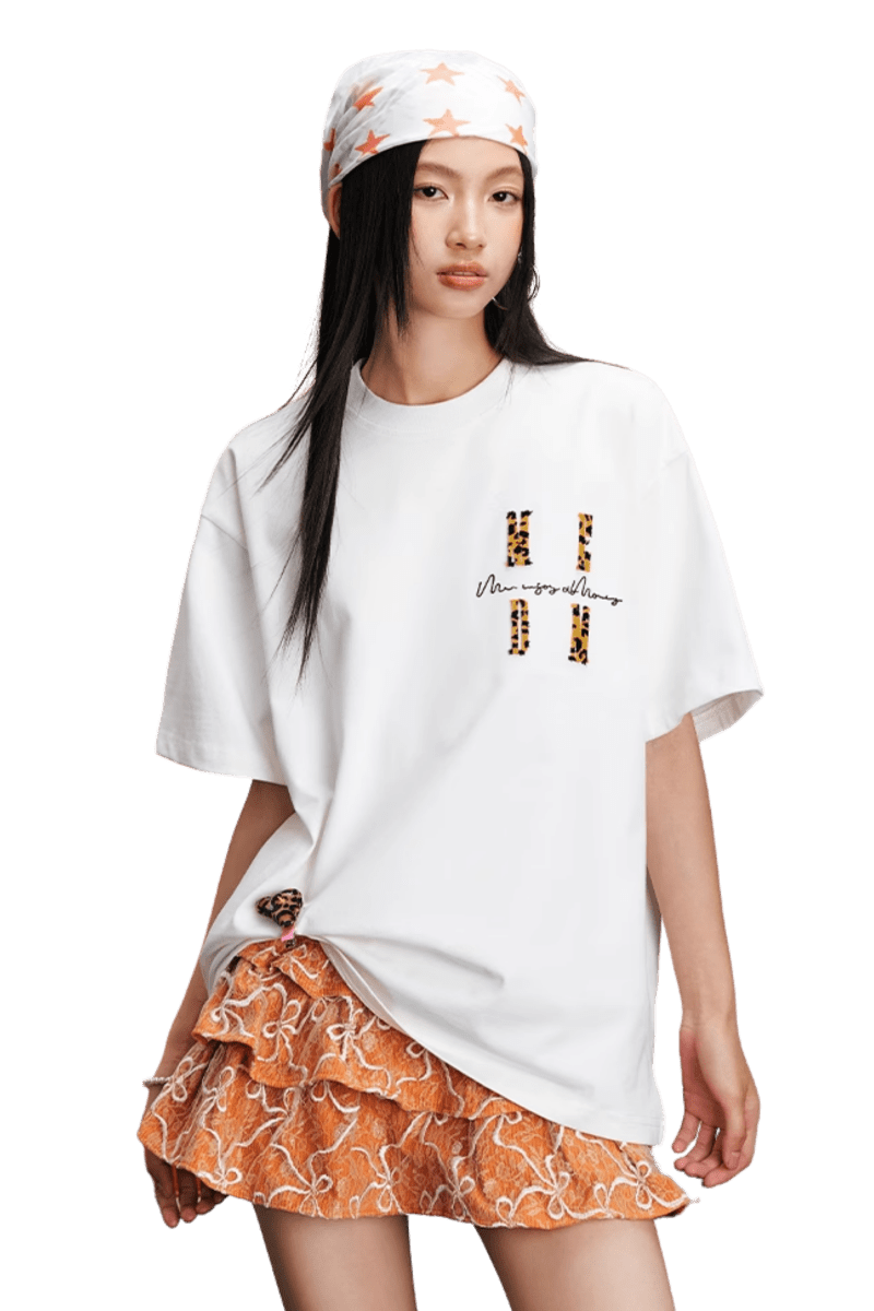 MEDM SS25 Leopard Embroidery Basic Tee