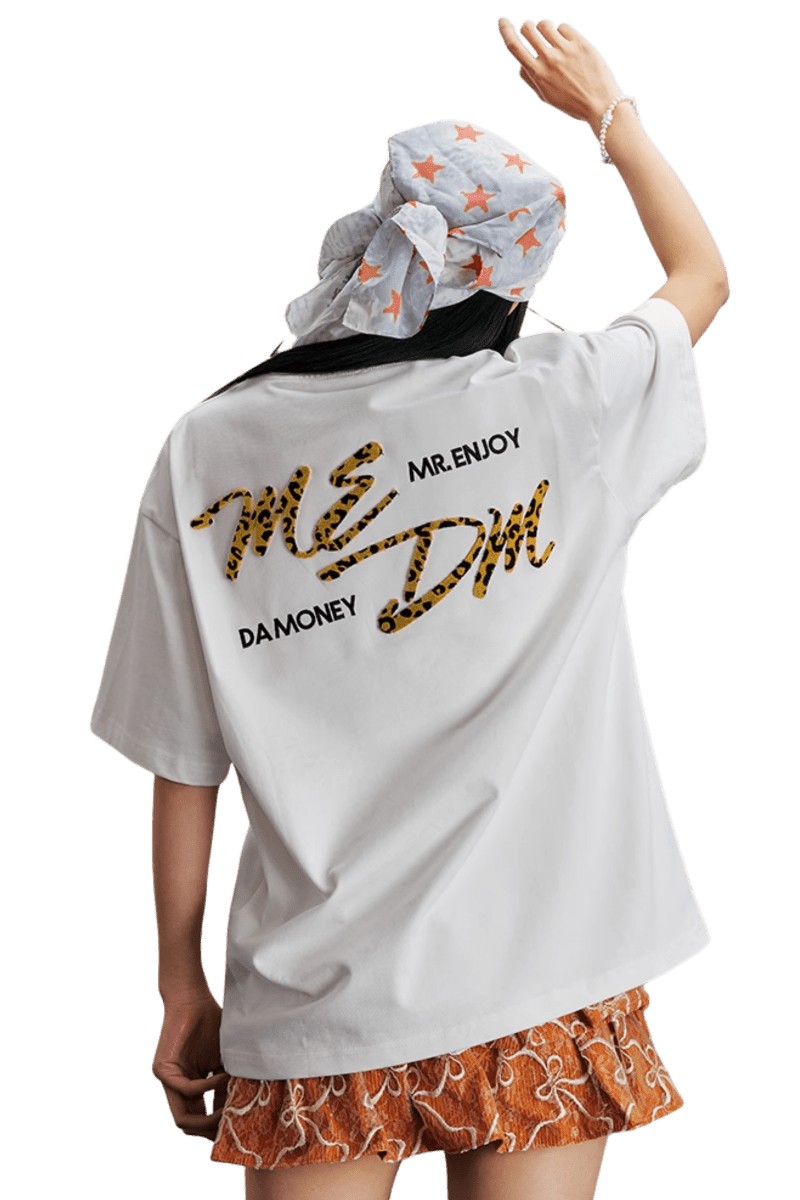 MEDM SS25 Leopard Embroidery Basic Tee
