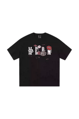 MEDM SS25 Lip Print Patch Beaded Tee