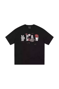 MEDM SS25 Lip Print Patch Beaded Tee