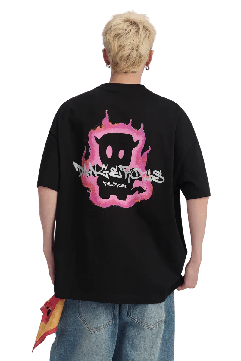 Dangerous People Little Devil Flamed Tee - ShaLaoBan