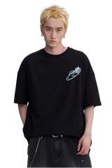 Dangerous People Metallic Pin Rose Tee