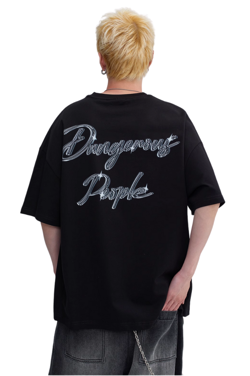 Dangerous People Metallic Pin Rose Tee