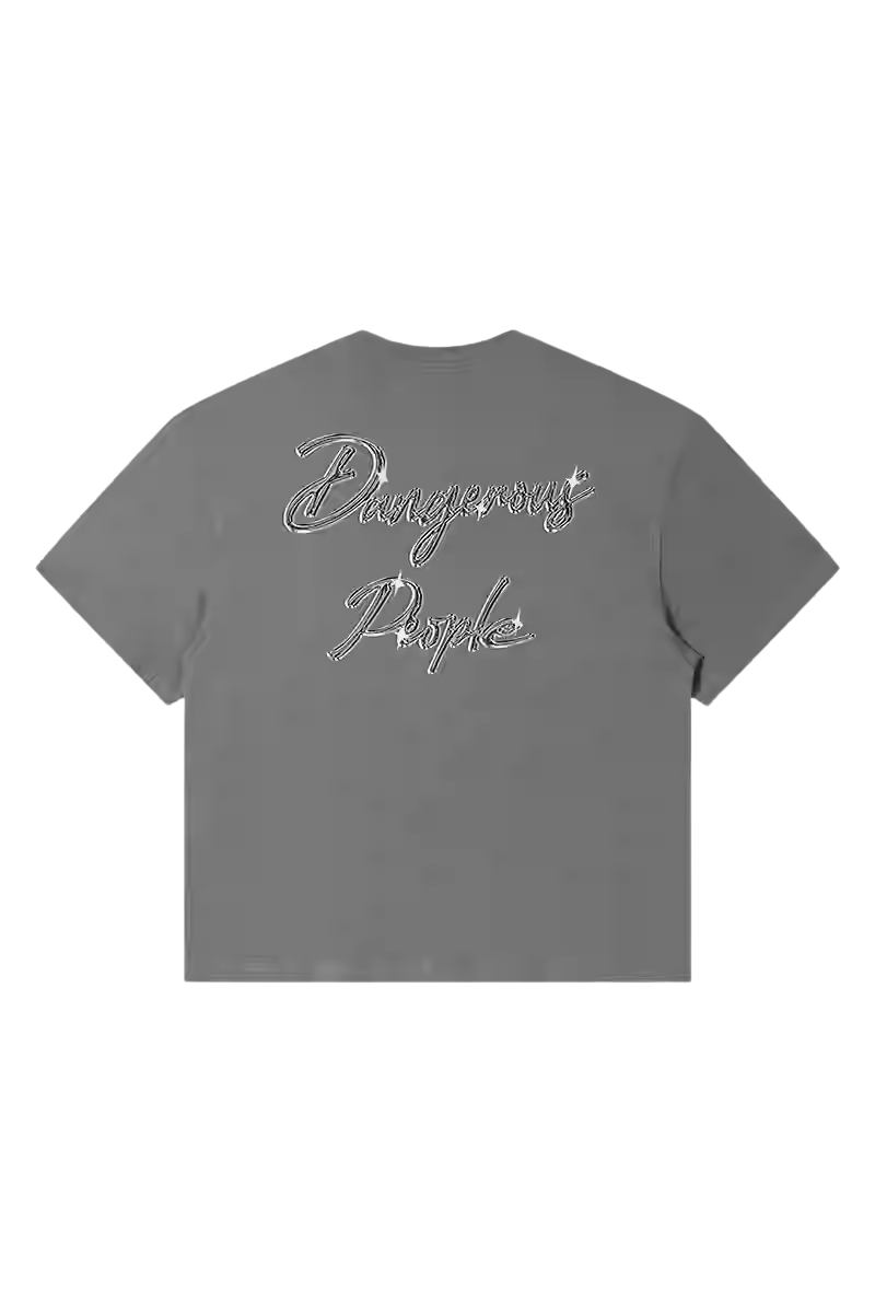 Dangerous People Metallic Pin Rose Tee