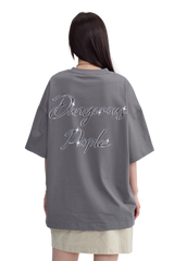 Dangerous People Metallic Pin Rose Tee
