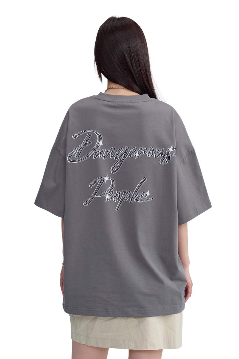 Dangerous People Metallic Pin Rose Tee