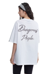 Dangerous People Metallic Pin Rose Tee