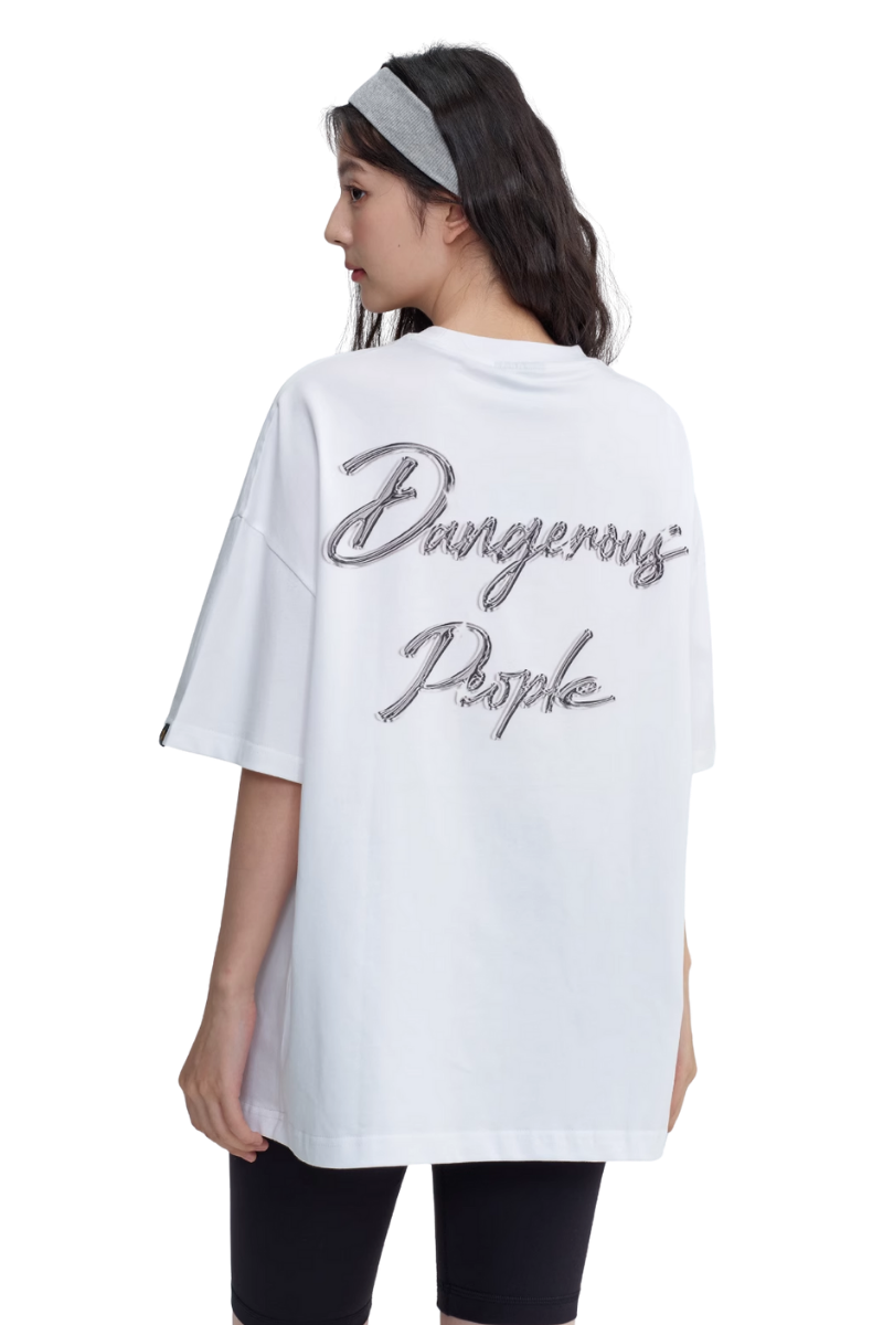 Dangerous People Metallic Pin Rose Tee