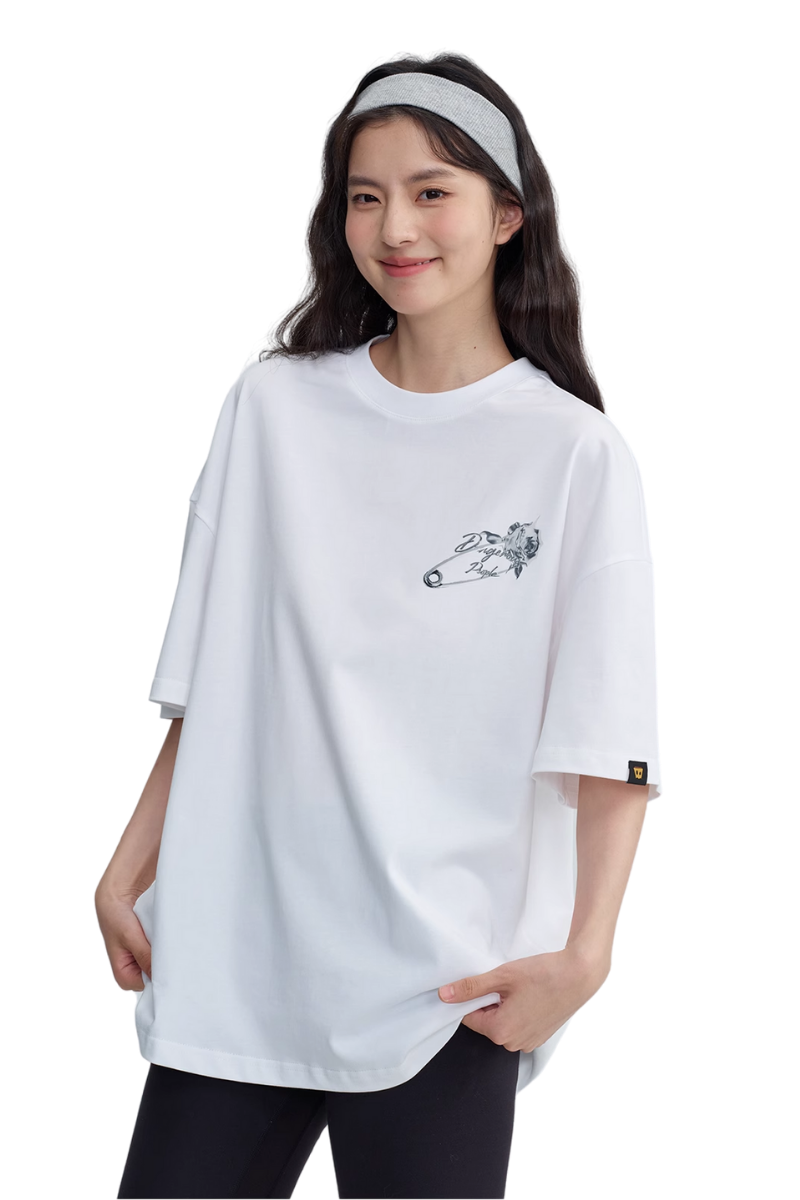 Dangerous People Metallic Pin Rose Tee
