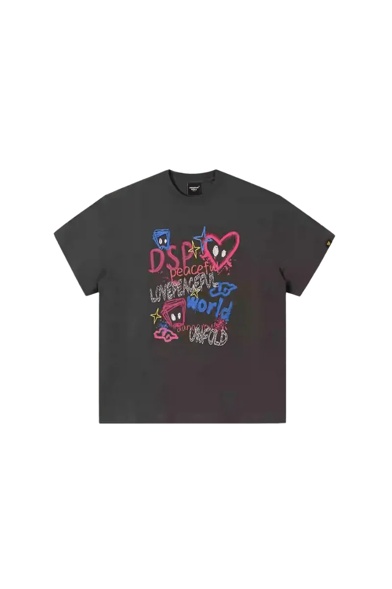 Dangerous People MultiColoured Front Graffiti Tee - ShaLaoBan